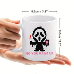 Ceramic Halloween Skeleton Mug - Cartoon Alien Drinking Cup