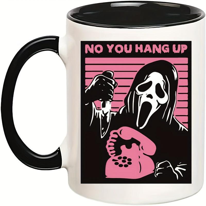 Ceramic Halloween Skeleton Mug - Cartoon Alien Drinking Cup