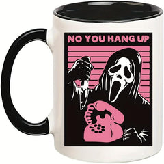 Ceramic Halloween Skeleton Mug - Cartoon Alien Drinking Cup