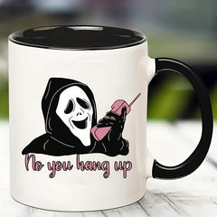 Ceramic Halloween Skeleton Mug - Cartoon Alien Drinking Cup