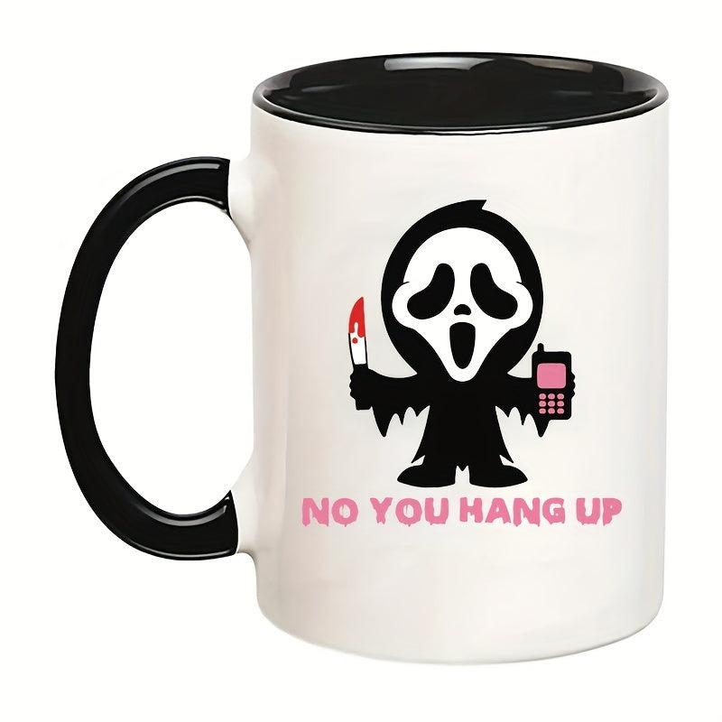 Ceramic Halloween Skeleton Mug - Cartoon Alien Drinking Cup