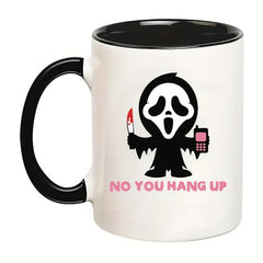 Ceramic Halloween Skeleton Mug - Cartoon Alien Drinking Cup