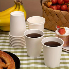 20pcs Disposable Coffee Cups 9oz Hot Drink Water Bathroom Mouthwash Cups