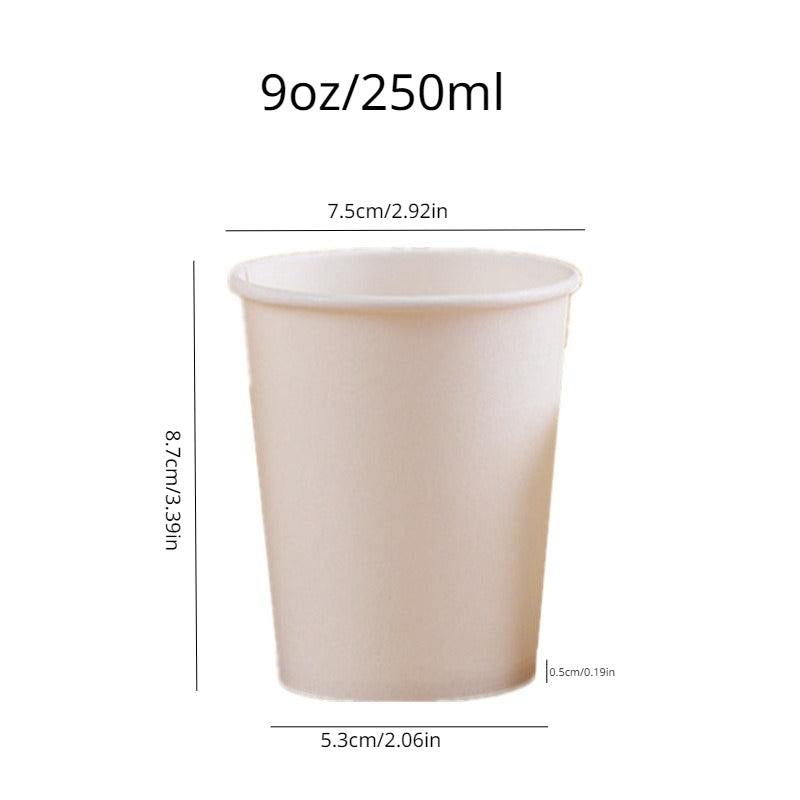20pcs Disposable Coffee Cups 9oz Hot Drink Water Bathroom Mouthwash Cups