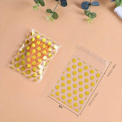 100pcs Polka Dots Self Adhesive Bags for Treat Wrapping