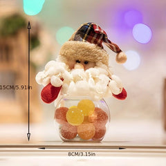 Christmas Candy Jar Santa Snowman Ornament Gift Box Cookie Jars