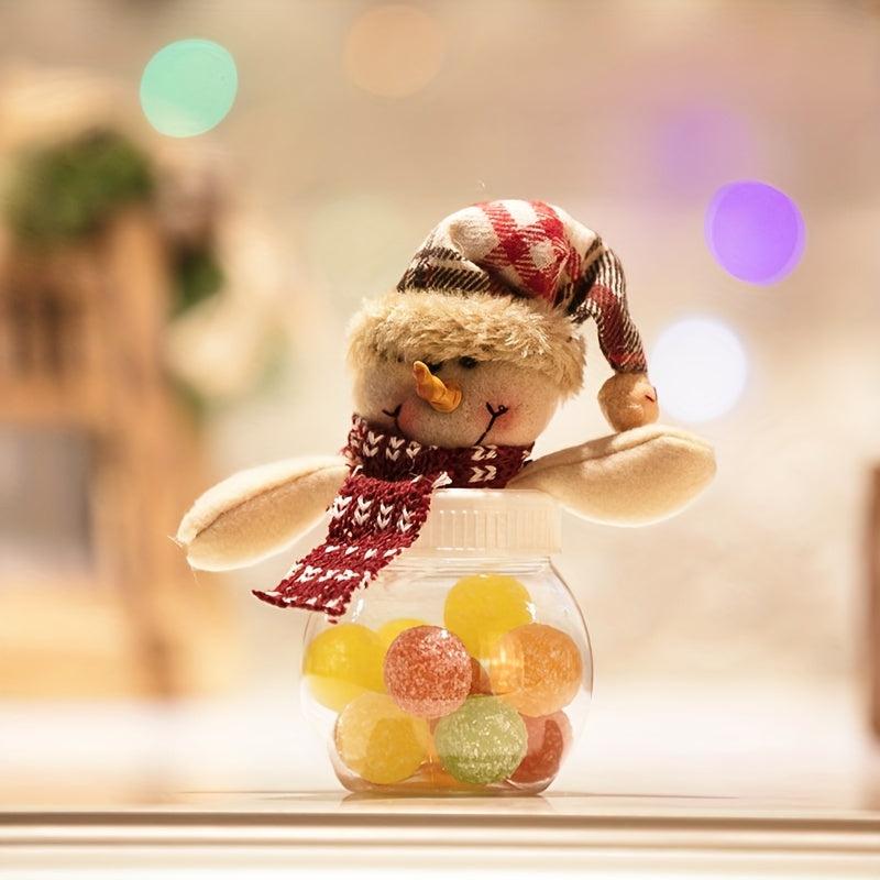 Christmas Candy Jar Santa Snowman Ornament Gift Box Cookie Jars