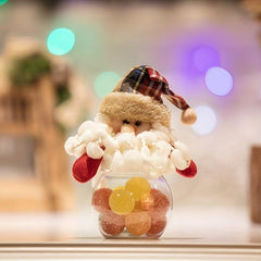 Christmas Candy Jar Santa Snowman Ornament Gift Box Cookie Jars