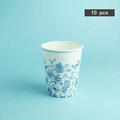10pcs Chinese Style Disposable Tableware Set for Beach Theme Birthday Party