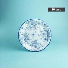 10pcs Chinese Style Disposable Tableware Set for Beach Theme Birthday Party
