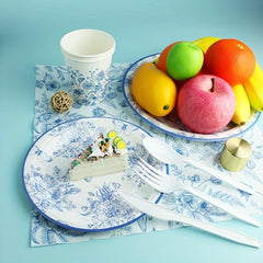 10pcs Chinese Style Disposable Tableware Set for Beach Theme Birthday Party
