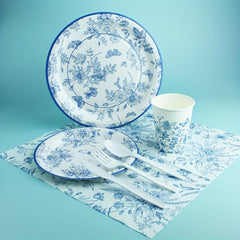 10pcs Chinese Style Disposable Tableware Set for Beach Theme Birthday Party