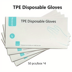 4 Boxes Food Disposable Gloves for Dishwashing & Beauty