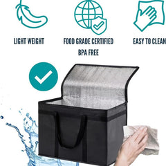 Insulated Grocery Bags Large Capacity Soft Cooler Hot & Cold Takeout Bag
