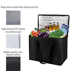 Insulated Grocery Bags Large Capacity Soft Cooler Hot & Cold Takeout Bag