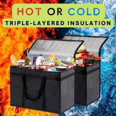 Insulated Grocery Bags Large Capacity Soft Cooler Hot & Cold Takeout Bag