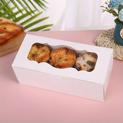 1pc Bakery Boxes With Window Good For Treat Boxes Cookie Boxes Pastry Boxes