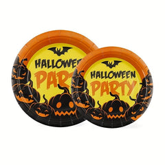 6pcs Halloween Paper Dinner Plate Disposable Household Tableware