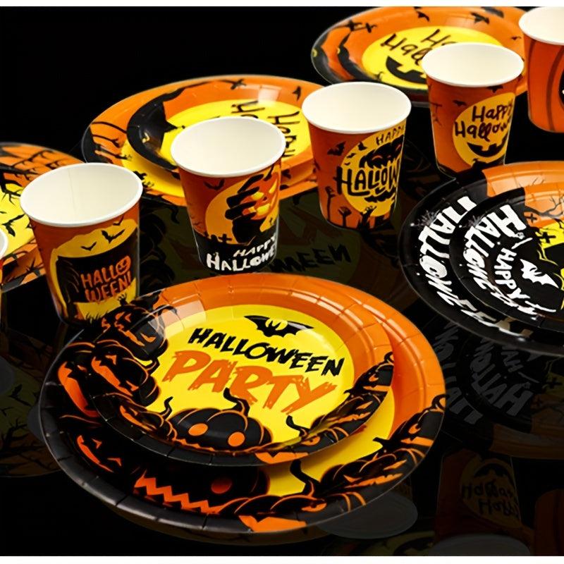 6pcs Halloween Paper Dinner Plate Disposable Household Tableware