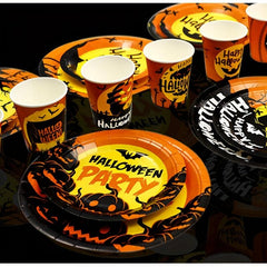 6pcs Halloween Paper Dinner Plate Disposable Household Tableware