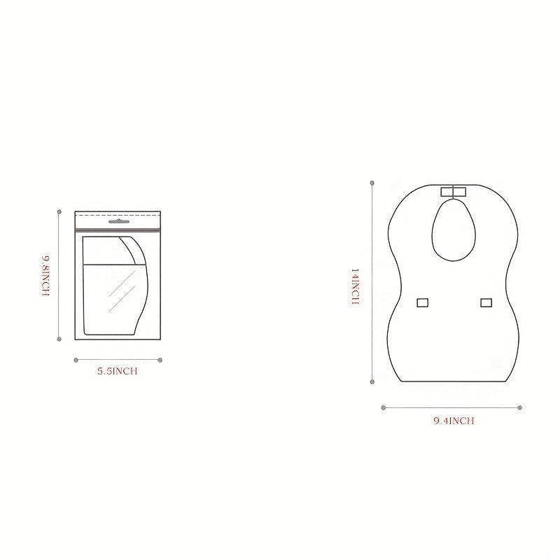 5pcs Disposable Baby Feeding Bibs Leakproof Liner with Food Catcher Pocket