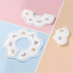 5pcs Disposable Baby Feeding Bibs Leakproof Liner with Food Catcher Pocket