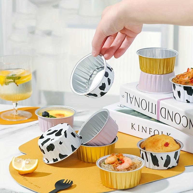 20pcs Baking Cups With Lids Disposable Aluminum Foil Mini Muffin Liners