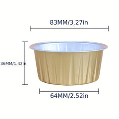 20pcs Baking Cups With Lids Disposable Aluminum Foil Mini Muffin Liners