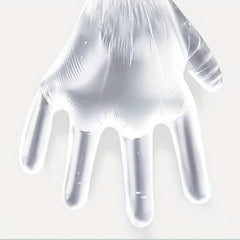 Disposable Polyethylene Plastic Gloves 60pcs One Size Fits All