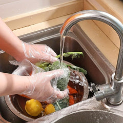 Disposable Polyethylene Plastic Gloves 60pcs One Size Fits All