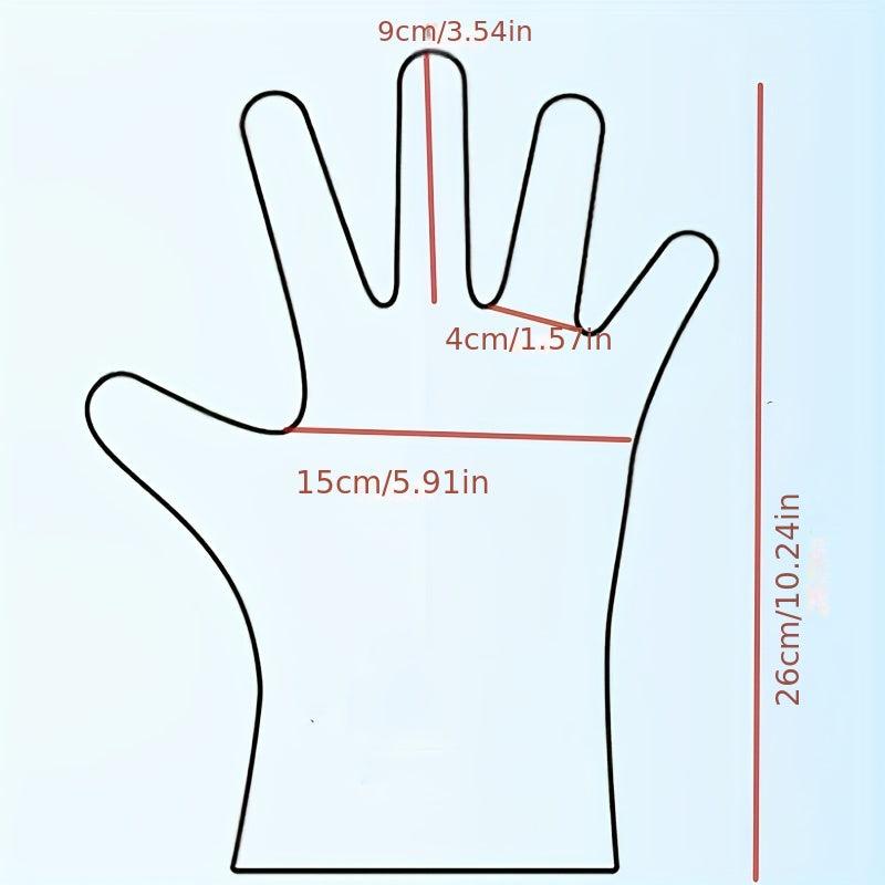 Disposable Polyethylene Plastic Gloves 60pcs One Size Fits All