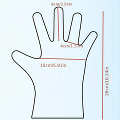 Disposable Polyethylene Plastic Gloves 60pcs One Size Fits All