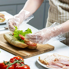 Disposable Polyethylene Plastic Gloves 60pcs One Size Fits All
