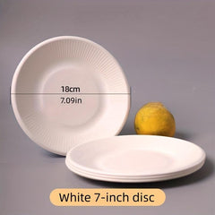 10pcs Disposable Sugarcane Plates 12.7 17.78 25 Natural Dinner Dessert Plates