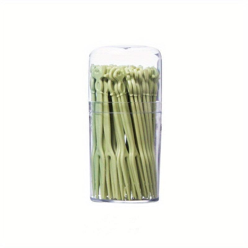 50 Pcs Disposable Mini Fruit Forks for Parties & Desserts