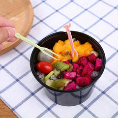 50 Pcs Disposable Mini Fruit Forks for Parties & Desserts