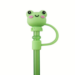 2pcs Cartoon Silicone Straw Cap Dust Stopper for 8mm Straw, Reusable Straw Cap