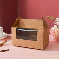 Cookie Treat Boxes With Window For Bakery Pastry Desserts