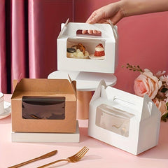 Cookie Treat Boxes With Window For Bakery Pastry Desserts