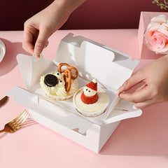 Cookie Treat Boxes With Window For Bakery Pastry Desserts