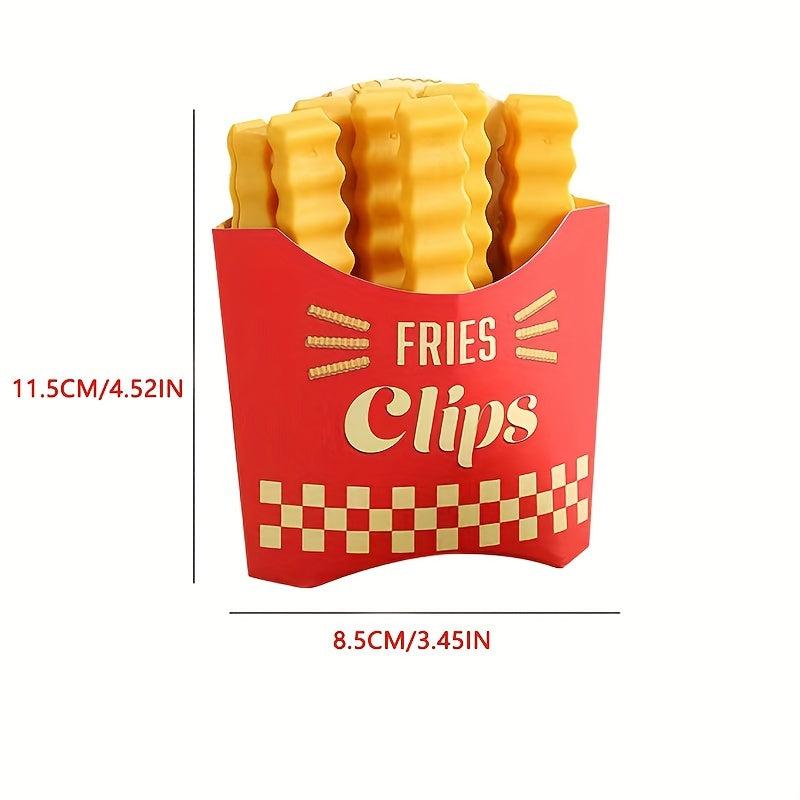 French Fries Sealing Clips, Set of 12, Moisture Proof, Refrigerator Storage