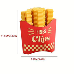 French Fries Sealing Clips, Set of 12, Moisture Proof, Refrigerator Storage