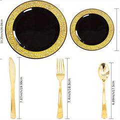 Disposable Cutlery Dinner Plate Royal Style Dinnerware Set