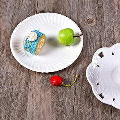 Disposable Paper Plates Party Round Birthday Cake BBQ Plates