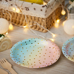 Pink Disposable Party Dinnerware Set, Perfect for Various Occasions