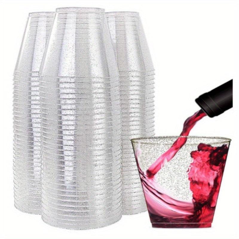 10pc Glitter Disposable Cups - Cocktail Wine Cup for Parties