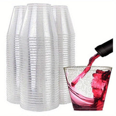 10pc Glitter Disposable Cups - Cocktail Wine Cup for Parties