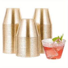 10pc Glitter Disposable Cups - Cocktail Wine Cup for Parties