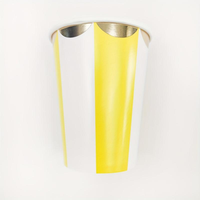 8 Pcs Striped Disposable Paper Cups Party Cups Decoration Cups