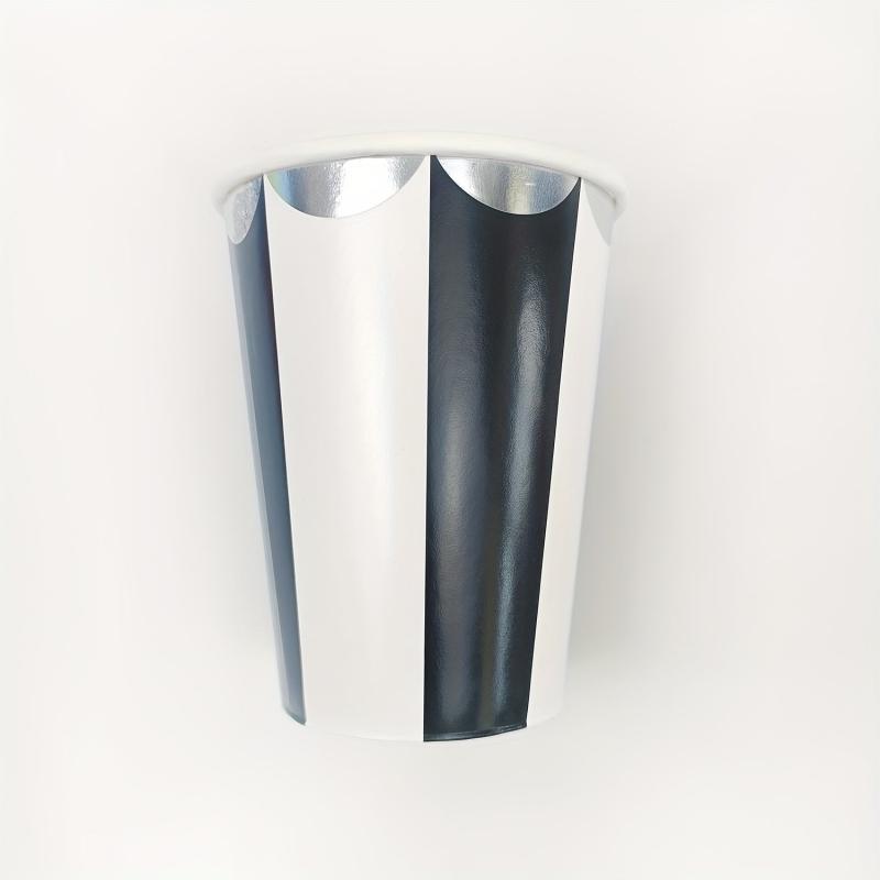 8 Pcs Striped Disposable Paper Cups Party Cups Decoration Cups